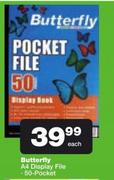 Butterfly A4 Display File With 50 Pocket-Each