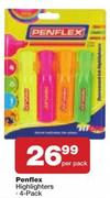 Penflex Highlighter 4 Pack-Per Pack