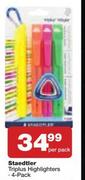 Staedtler Triplus Highlighters 4 Pack-Per Pack