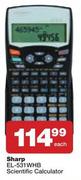Sharp EL-531WHB Scientific Calculator-Each