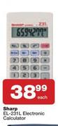 Sharp EL-231L Electronic Calculator-Each