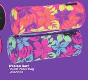 Tropical Surf Round Pencil Bag-Each