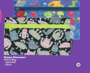 Dopey 20cm Dinosaurs Pencil Bag-Each
