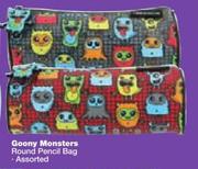 Goony Monsters Round Pencil Bag-Each