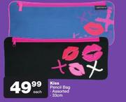 Kiss 33cm Pencil Bag-Each 