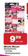 Minnie Mouse Boeketikette 16 Pak-Per Pak