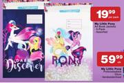 My Little Pony A4 Book Jackets 5 Pack Assorted-Each
