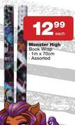 Monster High Book Wrap 1m x 70cm Assorted-Each