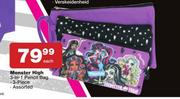 Monster High 3-In-1 3 Piece Pencil Bag Assorted-Each