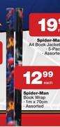 Spider-Man Book Wrap 1m x 70cm Assorted-Each