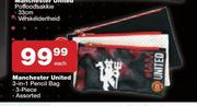 Manchester United 3-In-1 3 Piece Pencil Bag Assorted-Each