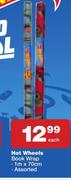 Hot Wheels Book Wrap Assorted-1m x 70cm Each