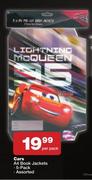 Disney Pixar Cars A4 Book Jackets 5 Pack Assorted-Per Pack