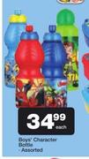 Avengers/Ben 10/Spiderman Boy's Character Bottle Assorted-Each