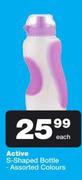 Active S-Shaped Bottle Assorted Colours-Each