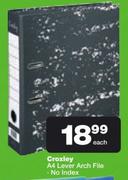 Croxley A4 Lever Arch File-Each