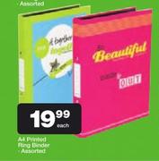 A4 Printed Ring Binder-Each