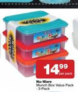 Nu-Ware Munch Box Value Pack 3 Pack-Per Pack