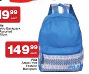 Fila Aztec Print Fashion Backpack-Each