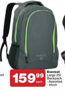 Everest Large 25Ltr 44cm Backpack Assorted-Each