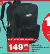 Full Marks 2 Division 44cm Backpack Assorted-Each