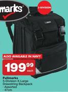 Full Marks 5 Division X-Large Drawstring 47cm Backpack Assorted-Each