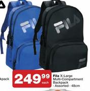 Fila X-Large Multi Compartment 48cm Backpack Assorted-Each