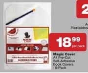 Magic Cover A4 6 Pack Pre-Cut Self-Adhesive Book Covers-Per Pack