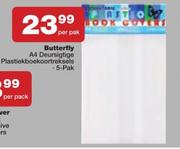 Butterfly A4 5 pak Deursigtige Plastiekboekoortreksels-Per pak