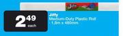 Jiffy Mediump-Duty Plastic Roll 1.8m x 480mm