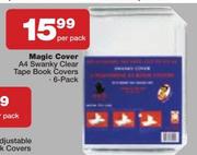 Magic Cover A4 6 Pack Swanky Clear Tape Book Covers-Per Pack