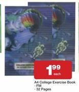A4 32 Pages College Exercise Book FM-Each