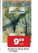 A4 72 Page Nature Study Book -Each