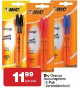 BIC Orange Balpuntpenne 2's Pack