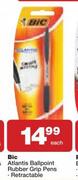 Bic Atlantis Ballpoint Rubber Grip Pens