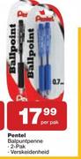Pentel Balpuntpenne 2's pak-Per pak 