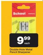 Double-Hole Metal Pencils Sharpener
