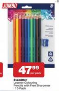 Staedtler Learner Colouring Pencils With Free Sharpener 10 Pack