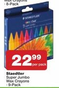 Staedtler Super Jumbo Wax Crayons 9 Pack