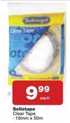 Sellotape Clear Tape 18mm x50m