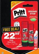 Pritt Glue Stick 22g+ 11g Free-Per Pack