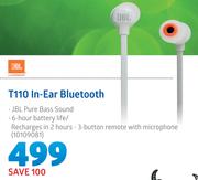 JBL T110 In-Ear Bluetooth