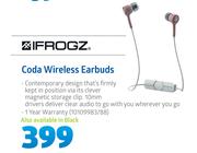 Ifrogz Coda Wireless Earbuds