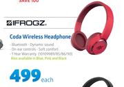 Ifrogz Coda Wireless Headphone-Each