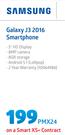 Samsung Galaxy J3 2016 Smartphone-On A Smart XS+ Contract