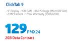 Click Tab 9-On 2GB Data Contract
