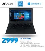 Sansui 14” Notepad