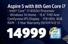 Acer Aspire 5 With 8th Gen Corei7 + JBL Flip Black Bluetooth Speaker Or Fitbit Flex 2