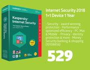 Kaspersky Internet Security 2018 1+1 Device 1 year