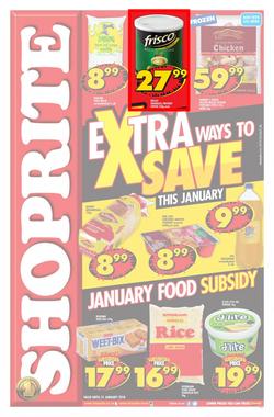 Shoprite : Extra Ways To Save (1 Jan - 7 Jan 2018 - Subsidy products valid until 21 Jan 2018), page 1